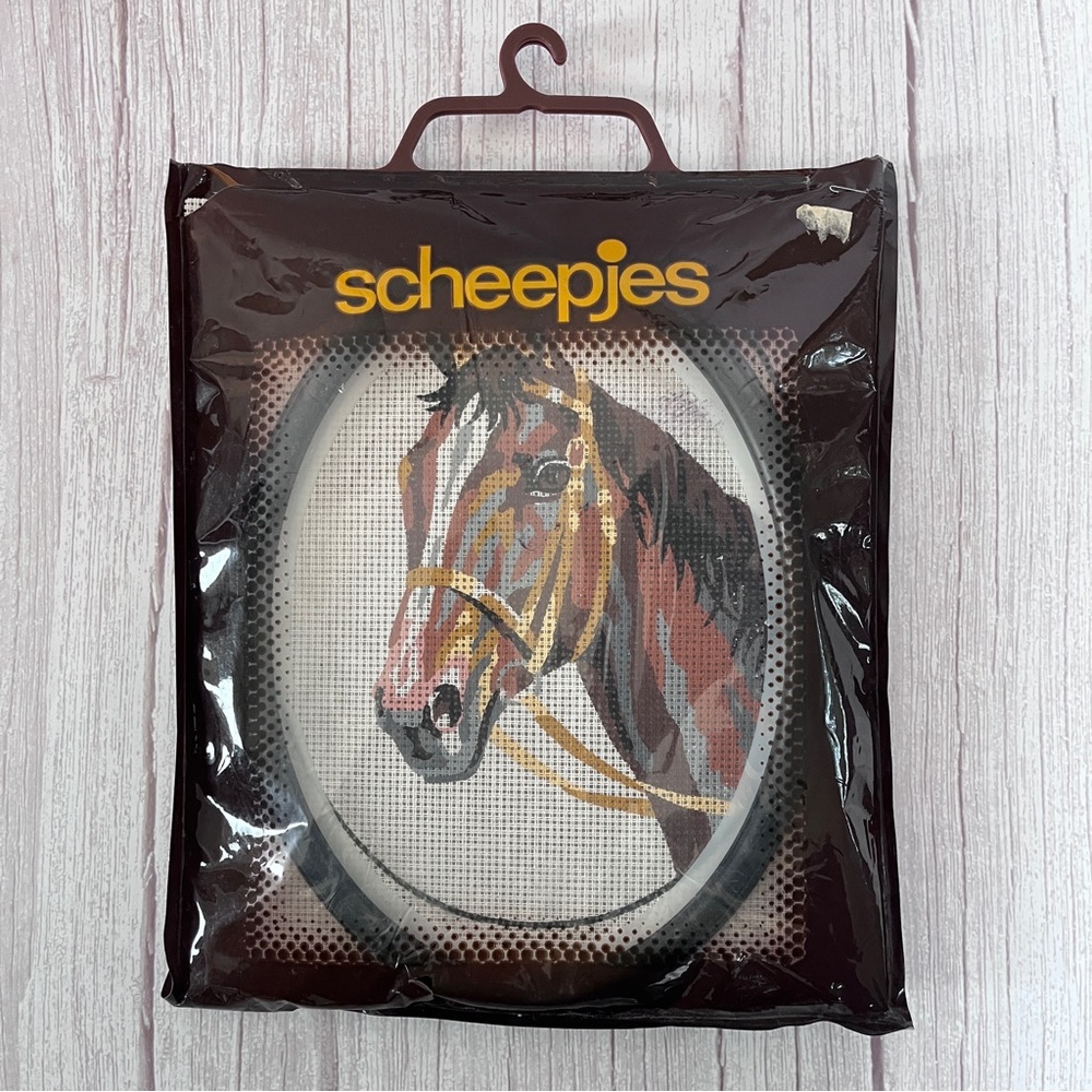 Scheepjes Framed Horse Portrait Needle Point Kit 3172 Holland Unworked Vintage